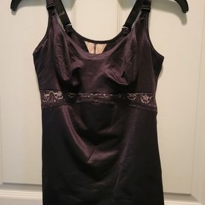 Ruby Ribbon Lace Full Support Cami Size 38 Black